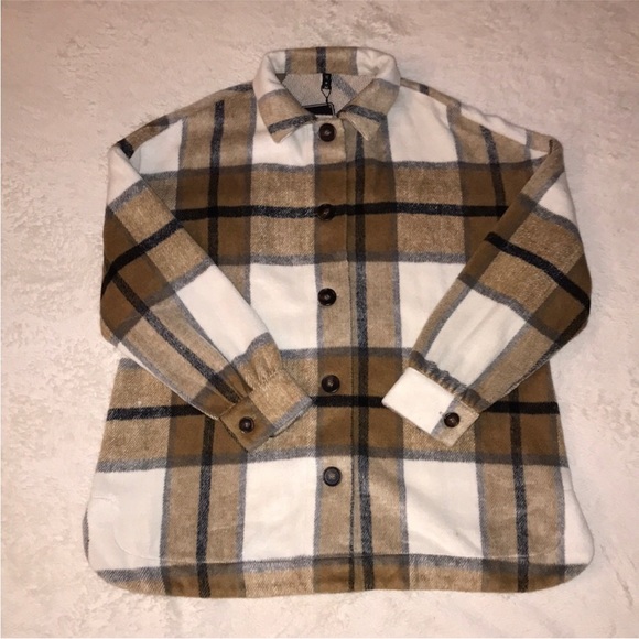 Zaful Plaid Shacket - Picture 1 of 8